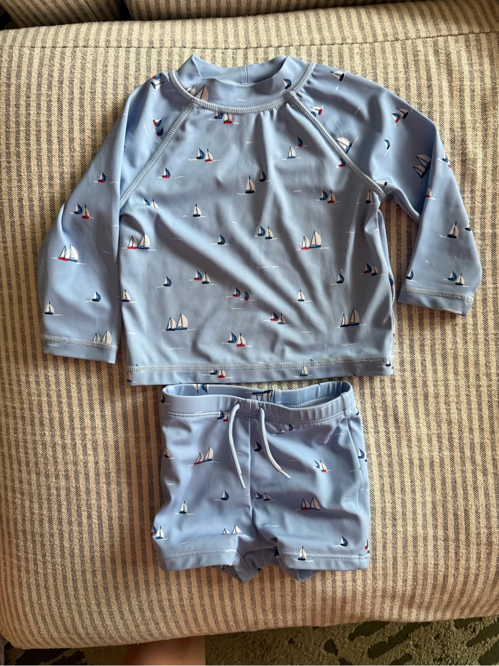 Janie and Jack Sailboat Rashguard Swim Set